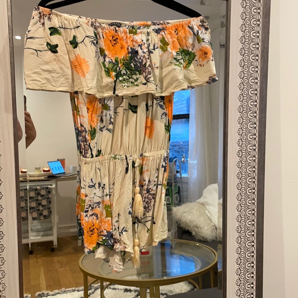 Flower romper worn twice